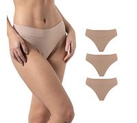 Risalti Culotte Femme Bresilienne Microfibre Lot de 3 - Tanga sans Couture Femme et Étiquette, Culottes Et Slips, Slip Brésilienne Respirant et Élastique, Plus Doux Que Le Coton - Made in Italy