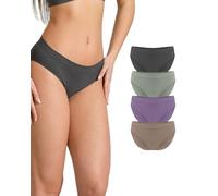 Risalti Culotte Femme sans Couture Eco Friendly 4Pcs - sous Vetements Feminins Écologique en Microfibre Y.E.E.S Green, Slip Femme Doux - Made in Italy