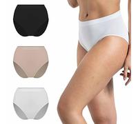 Risalti Culotte Femme Taille Haute Bambou 3 Pcs - Culottes Et Slips Femme Respirant, Plus Douce Que la Culotte Femme Coton Taille Haute, Culotte sans Couture Femme, Lot Culotte Femme - Made in Italy