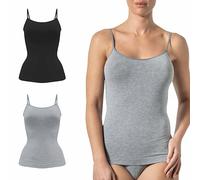 Risalti Débardeur Femme Bambou Épaule Étroite 2Pcs - Top Femme, Plus Doux Que Le Debardeur Femme Coton Lot, Haut Femme, Débardeurs Femme, Caraco Femme sans Couture - Made in Italy