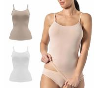 Risalti Débardeur Femme Bambou Épaule Étroite 2Pcs - Top Femme, Plus Doux Que Le Debardeur Femme Coton Lot, Haut Femme, Débardeurs Femme, Caraco Femme sans Couture - Made in Italy