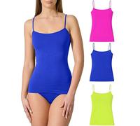 Risalti Débardeur Femme en Microfibre - 3 Pièces Élégant, Plus Doux Que le Coton, Épaule Étroite, Caraco Sans Couture, Sous-Vêtements - Made in Italy