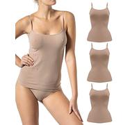 Risalti Débardeur Femme en Microfibre Épaule Étroite 3 Pièces - Élégant, Plus Doux Que le Coton, Caraco Sans Couture, Sous-Vêtements - Made in Italy