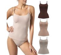 Risalti Débardeur Femme en Microfibre Épaule Étroite 3 Pièces - Plus Doux Que Le Coton, Élégant Caraco sans Couture, sous Vêtements - Made in Italy