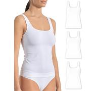 Risalti Débardeur Femme en Microfibre Épaule Large 3 Pièces - Élégant, Plus Doux Que le Coton, Caraco Sans Couture, Sous-vêtements - Made in Italy