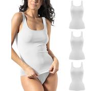 Risalti Débardeur Femme en Microfibre Épaule Large 3 Pièces - Élégant, Plus Doux Que le Coton, Caraco Sans Couture, Sous-vêtements - Made in Italy