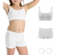 Risalti Ensembles Fille - Brassiere et Culottes en Microfibre - Crop Top et Boxer, Soutiens-Gorge et Shorty avec Bracelets Gratuits - Made in Italy