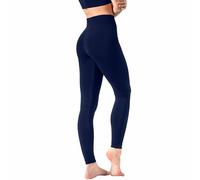 Risalti Leggings Femme Ventre Plat Plus Couvrant - Legging à Taille Haute Contenant Élastique en Microfibre, Legging Sportif Femme Mat Sans Coutures - Fabriqué en Italie, bleu, XXL