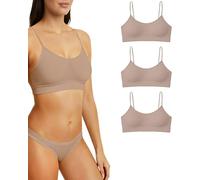 Risalti Soutien Gorge sans Armature Épaules Étroites 3 Pcs - Brassiere Femme sans Armature en Microfibre, Élastique et Confortable Seamless Bra, Top Lingerie - Made in Italy