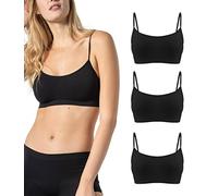 Risalti Soutien-gorge sans armatures à l'épaule étroite, 3 pièces, en microfibre, brassière top pour femme, soutien-gorge élastique, sous-vêtements pour femme, sans couture, fabriqué en Italie, S/M