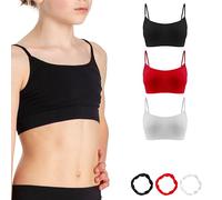 Risalti Top Fille Épaules Étroites Microfibre 3Pcs - Crop Top Fille, Brassiere Fille, Soutiens-Gorge Fille, Brassière Fille, Débardeur Enfant, Vetement Fille, Bracelets Gratuits - Made in Italy