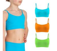 Risalti Top Fille Épaules Étroites Microfibre 3Pcs - Crop Top Fille, Brassiere Fille, Soutiens-Gorge Fille, Brassière Fille, Débardeur Enfant, Vetement Fille, Bracelets Gratuits - Made in Italy