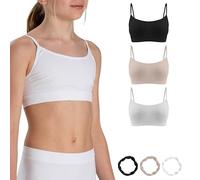Risalti Top Fille Étroites Microfibre 3Pcs - Crop Top, Brassière, Soutiens-Gorge, Débardeur Enfant, Vetement Fille, Bracelets Gratuits - Made in Italy