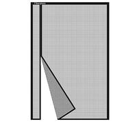 Risareyi Magnétique Moustiquaire Porte Fenetre 145x220cm, Ouverture Latérale Rideau Moustiquaire Aimantée en Fibre de Verre Noir Anti-Insectes, Fermeture Automatique Moustiquaire Balcon sans percage
