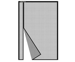 Risareyi Magnétique Moustiquaire Porte Fenetre 180x210cm, Noir Filet Fibre de Verre, Ouverture Latérale Rideau Moustiquaire Aimantée para Balcon, Anti-Insectes, Fermeture Automatique