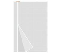 Risareyi Magnétique Moustiquaire Porte Fenetre 240x215cm, Blanc Maille Fibre de Verre, Ouverture Latérale Rideau Moustiquaire Aimantée para Balcon, Anti-Insectes, Fermeture Automatique