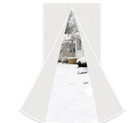 Risareyi Magnétique Rideau de Porte Isolant Thermique 95x160cm, EVA Translucide Rideau Thermique Isolant Anti Froid Rideau pour Porte Fenetre Imperméable Fermeture Magnétique, Blanc Bord