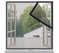 Risareyi Moustiquaire Fenetre 75x115cm, en Fibre de Verre Gris Maille Très Dense, Moustiquaire Fenêtre Sans perçage, Avec Bande Adhésive-2cm de Largeur, Anti Mouches Maille Rideaux