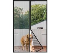 Risareyi Moustiquaire Porte Fenetre 120x245cm, Noir Rideau Moustiquaire Porte Magnétique Sans Percage avec Bande Adhésive Fermeture Automatique Moustiquaire Aimantée, Durable Filet Ultra Résistante