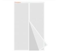 Risareyi Moustiquaire Porte Fenetre 175x220cm, en Fibre de Verre Blanc Moustiquaire Aimantée Sans Perçage Avec Bande Adhésive, Rideau Magnétique pour Balcon, Fermeture Automatique