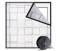 Risareyi Rideau Thermique Isolant Fenetre Anti Froid, 50x80cm, Gris Translucide EVA Film Épaissir, Coupe-vent, Imperméable, Sans Percage, Ourlet Complet, Incoupable