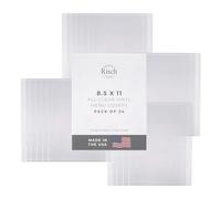 Risch 100 Lot de 24 couvertures de menu en vinyle thermoscellé à 2 vues Transparent 21,6 x 27,9 cm