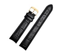 Risdany Bracelet de montre homme en cuir courbé, 20-22 mm, boucle papillon/ardillon au choix, bracelet de rechange, ajustement parfait,20 mm