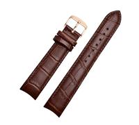 Risdany Bracelet de montre homme en cuir courbé, 20-22 mm, boucle papillon/ardillon au choix, bracelet de rechange, ajustement parfait,22 mm