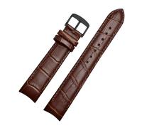 Risdany Bracelet de montre homme en cuir courbé, 20-22 mm, boucle papillon/ardillon au choix, bracelet de rechange, ajustement parfait,20 mm