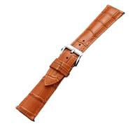 Risdany Bracelet en cuir artisanal de 12 à 24 mm, avec système de fixation rapide, imperméable et respirant, et accessoires universels.,Brun clair,17 mm