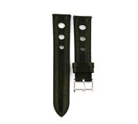 Risdany Bracelet en cuir ciré pour homme, 18-22 mm, équipé d'un mécanisme à dégagement rapide et d'une boucle ardillon, accessoire de bracelet universel et pratique.,Vert,20 mm