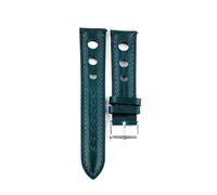Risdany Bracelet en cuir ciré pour homme, 18-22 mm, équipé d'un mécanisme à dégagement rapide et d'une boucle ardillon, accessoire de bracelet universel et pratique.,Bleu,20 mm