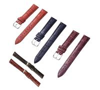 Risdany Bracelet en cuir de 12 à 24 mm avec boucle ardillon ; bracelet unisexe multifonctionnel ; style élégant et décontracté, adapté à un usage quotidien.,Noir,22 mm
