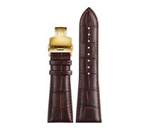 Risdany Bracelet en cuir large 22-2 8 mm pour homme, boucle ardillon ou fermoir papillon, élégant et sophistiqué, pièces de rechange disponibles.,24 mm