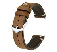 Risdany Bracelet en cuir noir/vert/marron pour homme, 18-22 mm, accessoire de remplacement universel multifonctionnel, adapté aux styles tendance.,18 mm