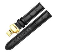 Risdany Bracelet en cuir pour homme, 12-24 mm, fermoir papillon élégant, design décontracté et étanche, convient aux occasions professionnelles.,20 mm