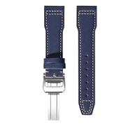 Risdany Bracelet en cuir pour homme de 20 à 22 mm avec fermoir pliable sécurisé, design élégant et décontracté, pièces de rechange incluses.,21 mm