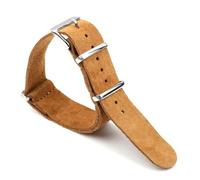 Risdany Bracelet en cuir souple vintage de 18 à 22 mm, durable, confortable à porter, respirant, adapté à une utilisation sportive quotidienne.,Brun clair,20 mm