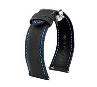 Risdany Bracelet hybride en nylon et cuir pour homme, 20-24 mm, avec système de dégagement rapide, décontracté et confortable, idéal au quotidien.,22 mm