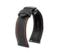 Risdany Bracelet hybride en nylon et cuir pour homme, 20-24 mm, avec système de dégagement rapide, décontracté et confortable, idéal au quotidien.,20 mm