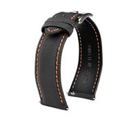 Risdany Bracelet hybride en nylon et cuir pour homme, 20-24 mm, avec système de dégagement rapide, décontracté et confortable, idéal au quotidien.,22 mm