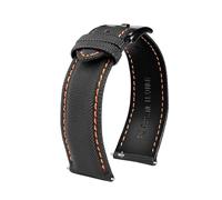 Risdany Bracelet hybride en nylon et cuir pour homme, 20-24 mm, avec système de dégagement rapide, décontracté et confortable, idéal au quotidien.,23 mm