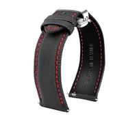 Risdany Bracelet hybride en nylon et cuir pour homme, 20-24 mm, avec système de dégagement rapide, décontracté et confortable, idéal au quotidien.,24 mm