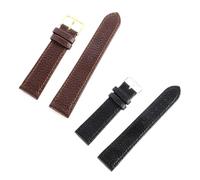 Risdany Bracelet pour homme en cuir PU, 12-22 mm, texture grainée douce, boucle ardillon, pièces de rechange universelles disponibles.,Brun,12 mm