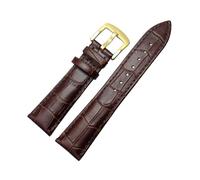 Risdany Bracelet pour homme en cuir souple noir-marron, 19-22 mm, boucle en acier poli incluse, pièces de rechange disponibles.,20 mm