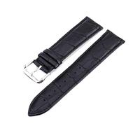 Risdany Bracelet unisexe en cuir de 10 à 24 mm avec boucle ardillon en acier inoxydable, style élégant et décontracté, bracelet interchangeable universel,Noir,10 mm