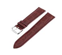 Risdany Bracelet unisexe en cuir de 10 à 24 mm avec boucle ardillon en acier inoxydable, style élégant et décontracté, bracelet interchangeable universel,Café,23 mm