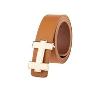 Risdany Ceintures pour femmes, ceintures à boucle dorée pour hommes et femmes, ceintures à boucle en forme de H, accessoires vestimentaires,Orange