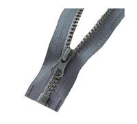 Risdany Fermeture éclair en résine, 5#40/50/60/70/80/90/100/120cm, Fermeture éclair Ouverte pour vêtements, Accessoires de Couture,Gris foncé,100 cm