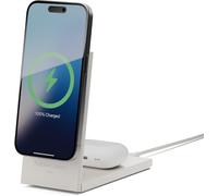 Rise 2-En-1 Chargeur Sans Fil Magnétique - Certifié Qi2 & Compatible Magsafe - Support De Charge Pliable 15w Pour Iphone 16/15/14/13 Avec Pad Sans Fil Pour Airpods Pro(Pierre De Sable)